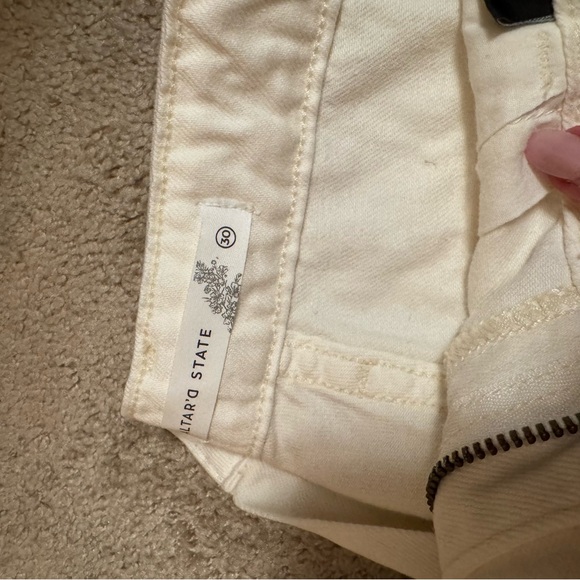 Altar'd State Cream straight leg Denim - Picture 3 of 4